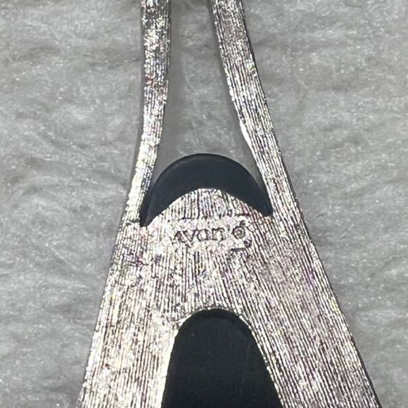 VINTAGE Avon Black Silver Chrome Art Deco Pendant Rope Chain 26" Necklace - Picture 5 of 7